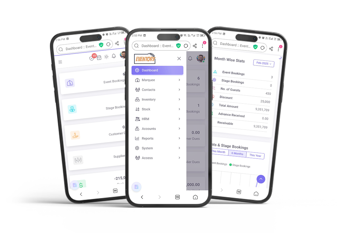 3 phone screens